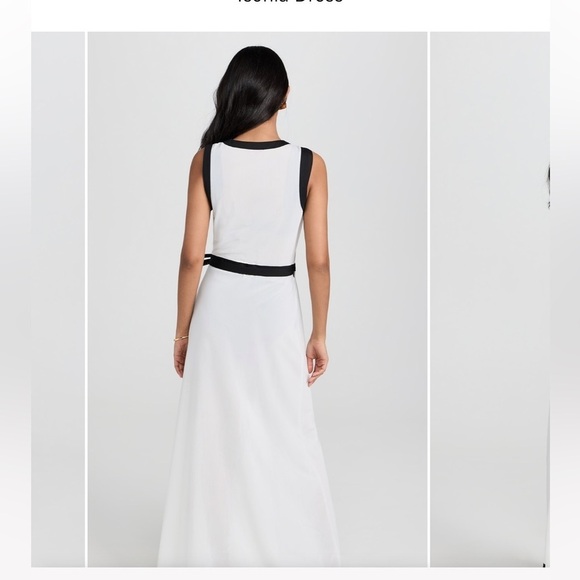 Staud Ischia Coverup Dress White and Black Maxi size XS Swim Cover Sheer - Picture 2 of 7